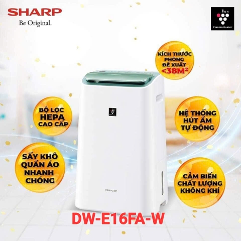 Máy lọc không khí và hút ẩm Sharp DW-E16FA