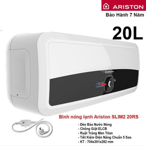 Bình tắm nóng lạnh Ariston SL2 20 RS 2.5 FE - 20 lít