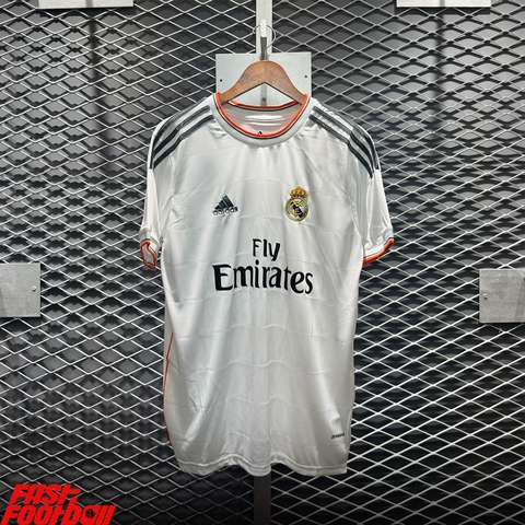 ÁO BÓNG ĐÁ REAL MADRID 2013/14 SÂN NHÀ (In ấn note vào ghi chú đơn hàng, tên số 70k, patch C1 60K)