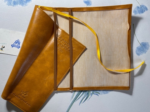 Bìa da PU bọc sách 13.5 x 21.5 cm - Màu cam