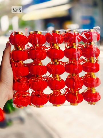 Đèn Lồng Đỏ Vải Nhung Trang Trí Tết 2026, Tiểu Cảnh Ngoài Trời đa dạng kích thước