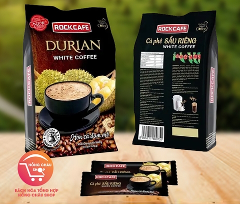 Cà Phê Sầu Riêng Rockcafe Vị Cafe Sữa Đậm Đà – Cà Phê Hòa Tan Bịch 30 Gói x 20g, Hương Vị Độc Đáo Tiện Lợi