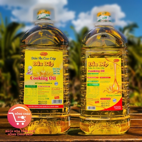 Dầu Ăn Cao Cấp Đầu Bếp Cooking Oild Mekong Chai 4.5 Lít/5 Lít – Dầu Thực Vật Tinh Luyện Cho Bếp Ăn Gia Đình