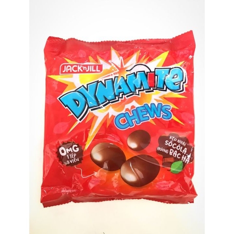 Kẹo nhai socola hương bạc hà Dynamite Chews gói 125g