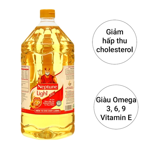 Dầu ăn thượng hạng Neptune Light chia 1 lít, 2 lít