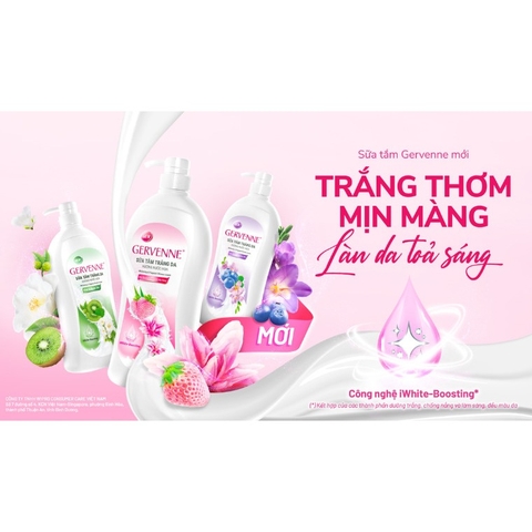 Sữa tắm trắng da hương nước hoa Gervenne 900g
