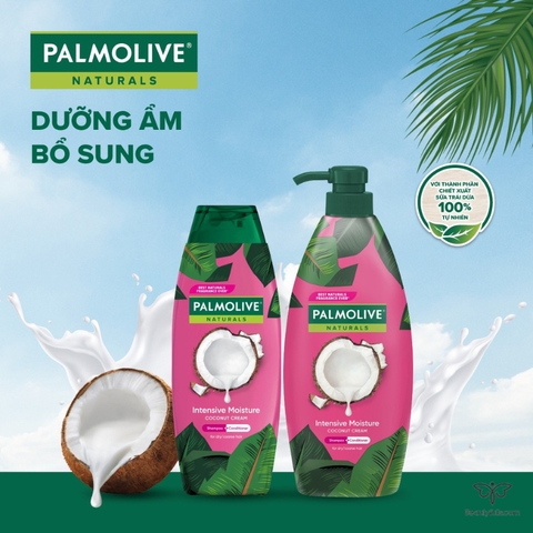 Dầu gội xả Palmolive Naturals dưỡng ẩm bổ sung cho tóc khô xơ 180ml/600ml