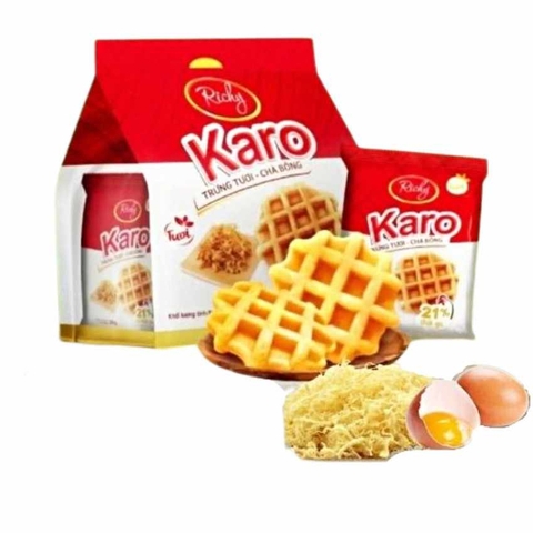 Bánh trứng tươi chà bông Karo Richy túi 156g