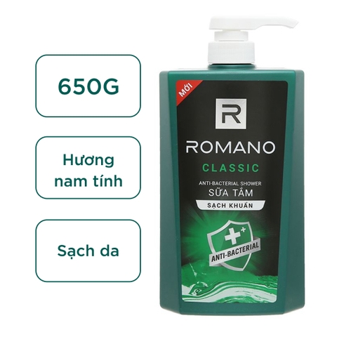 Sữa Tắm Hương Nước Hoa Romano Attitude Sạch Sảng Khoái 650g