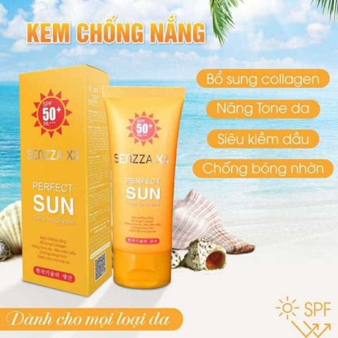Kem Chống Nắng SENZZA X3 Perfect (SPF 50+) 50g, SENZZA X3 Sunscreen (SPF 50+) 50g
