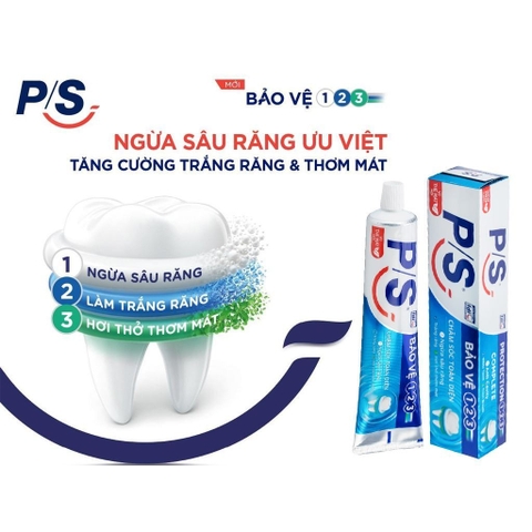 Kem đánh răng P/S bảo vệ 123 chăm sóc toàn diện 180G