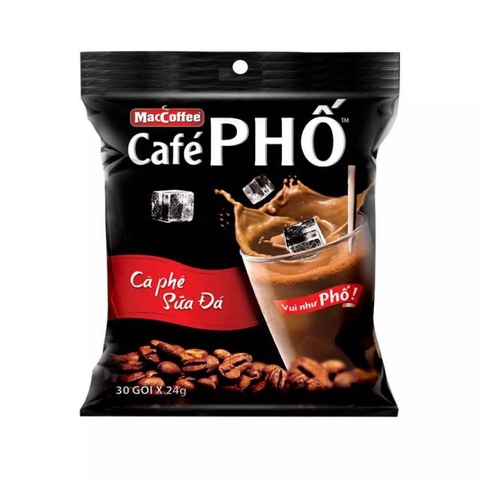 Cà Phê PHỐ - Cafe Sữa Đá ( 10 Gói X24G ) VÀ Đen Đá ( 10 Gói X16G )