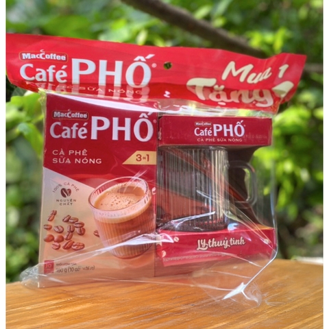 Cafe Phố Cà phê tặng Ly Maccoffee 10 gói/hộp