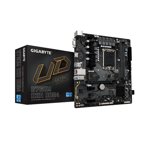 MAINBOARD GIGABYTE B760M D2H (INTEL B760/ LGA 1700/ M-ATX/ 2 KHE RAM/ DDR4/ LAN)