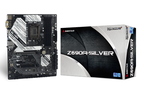 Mainboard BIOSTAR Z690A SILVER (WIFI, Bluetooth) (Intel Z690, Socket 1700, ATX, 4 khe Ram DDR4)