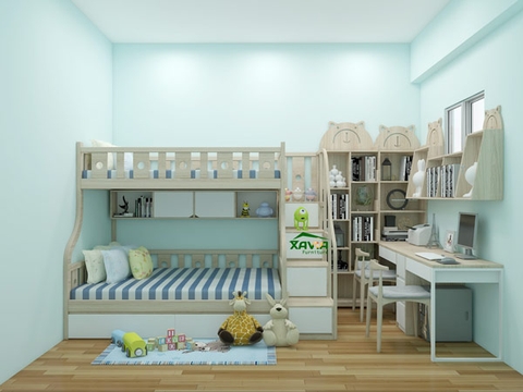 Thi công nội thất phòng ngủ con – KĐT Thanh Hà – Hà Đông