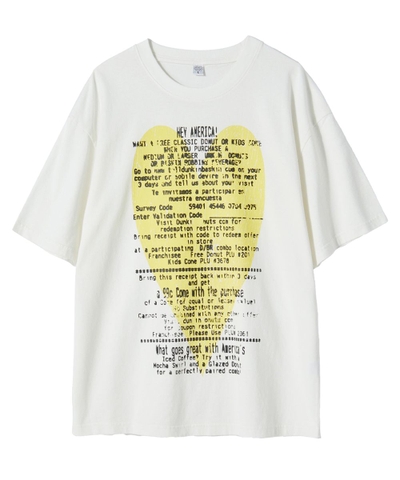 Áo Thun Untitled Heart Logo Pigment Wash – Màu Trắng Off White