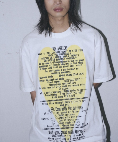 Áo Thun Untitled Heart Logo Pigment Wash – Màu Trắng Off White