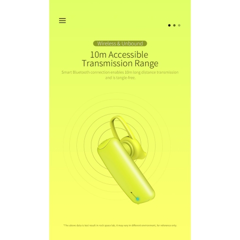 Tai nghe không dây đơn chống ồn Rockspace bluetooth Candy dành cho iphone, Samsung, Xiaome - Hàng chính hãng