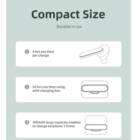 Tai nghe không dây đơn Mono TWS Rockspace EB72 Earphone Hàng chính hãng có BH