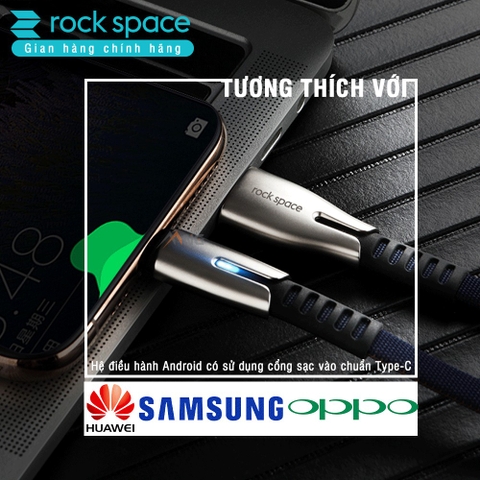 Dây Sạc Samsung Chính Hãng Rockspace M2 cổng TypeC dành cho điện thoại android bảo hành 12 tháng