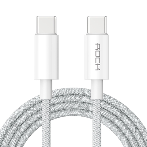 Dây cáp sạc nhanh chuẩn PD 100W  Rockspace R6 TypeC to TypeC dây dù sạc nhanh cho sasung, oppo hàng chính hãng