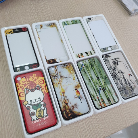 Kính cường lực full màn 3D WK hoa văn, độ cứng 9H dành cho iphone 6,iphone6s,iphone 7,iphone8 tặng kèm ốp chống sốc