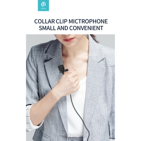 Micro Thu âm Live stream có dây cho iPhone, Samsung, Oppo DEVIA smart series hàng chính hãng bảo hành 12 tháng