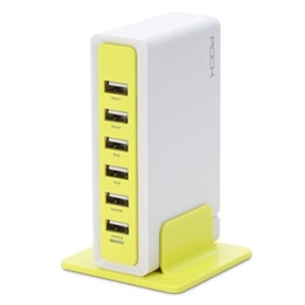 Củ sạc Rockspace để bàn 6 cổng dành cho gia đình và văn phòng hoặc cửa hàng - Hàng chính hãng bảo hành