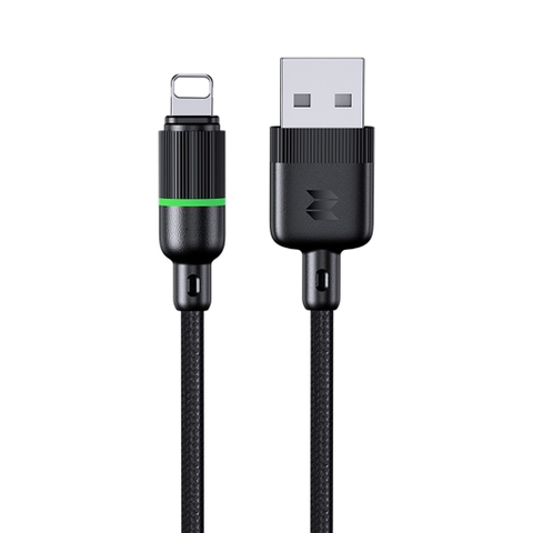 Dây Cáp Sạc iPhone chính hãng Rockspace R10 sạc nhanh tự ngắt khi đầy pin dây dù có đèn led báo sạc Bảo hành 1 năm