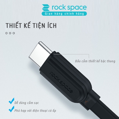 Dây cáp sạc iPhone Rockspace S5 sạc nhanh không nóng máy bảo hành 1 năm 1 đổi 1
