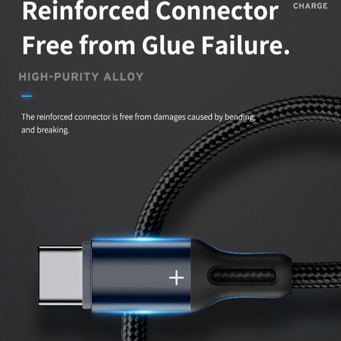 Dây Sạc Samsung Chính Hãng Rockspace R2 TypeC 2 mét dây dù màu đen sạc nhanh đầu kim loại BH 1 Năm