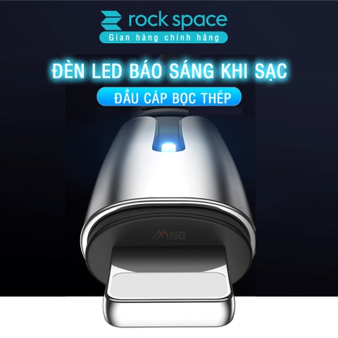 Dây sạc IP chính hãng Rockspace M2 chuẩn sạc nhanh ổn định có đèn led bảo hành 1 năm