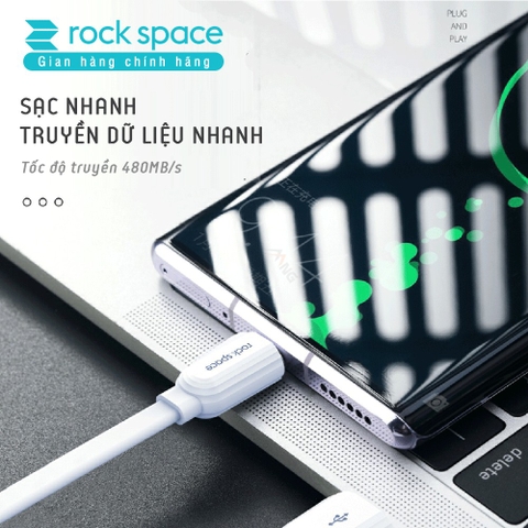 Dây cáp sạc iPhone Rockspace S5 sạc nhanh không nóng máy bảo hành 1 năm 1 đổi 1