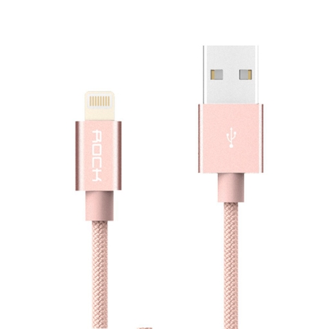 Cáp sạc Rockspace dây dù đầu kim loại chuẩn MFI dành cho iphone, sạc nhanh, ổn định, chính hãng bảo hành 1 năm