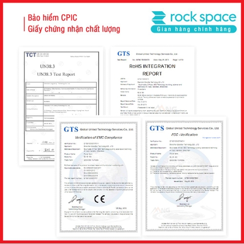 Pin dự phòng kiêm sạc không dây Rock space P39 8000 mAh-  Hàng chính hãng bảo hành 12 tháng lỗi 1 đổi 1