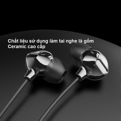 Tai nghe nhét tai có dây có mic Rockspace Obsidian chân cắm 3.5 có mic nghe gọi hàng chính hãng bảo hành 1 năm