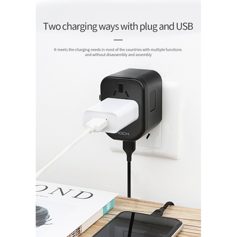 Củ sạc đa chức năng chính hãng Rockspace T20 Multifunctional Plug Travel Charger