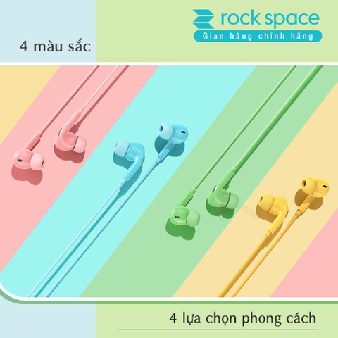Tai nghe nhét tai có dây Rockspace ES07 có mic nghe nhạc chơi game hàng chính hãng bảo hành 1 năm