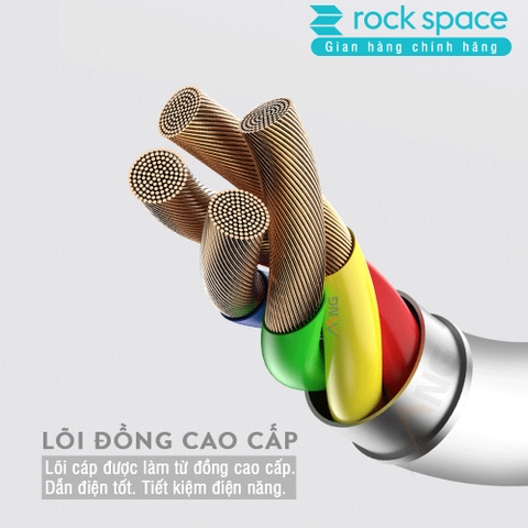 Dây cáp sạc nhanh cho Ip Rockspace S08 độ dài 1m,sạc nhanh,ổn định,không nóng máy bảo hành 12 tháng