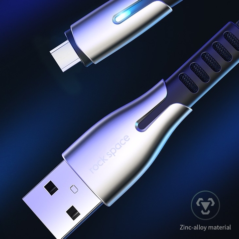 Dây Cáp Sạc Nhanh Chính hãng Rockspace M2 kết nối cổng micro cho điện thoại androin độ dài 1,2 mét Bảo hành 1 năm