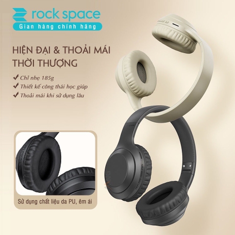 Combo 2 Tai nghe bluetooth chụp tai Rockspace O2 có micro nghe nhạc liên tục 15h Bảo hành chính hãng