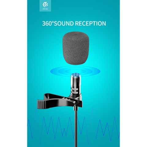 Micro Thu âm Live stream có dây cho iPhone, Samsung, Oppo DEVIA smart series hàng chính hãng bảo hành 12 tháng