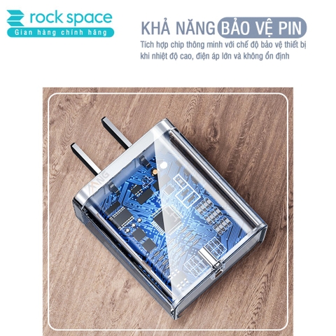 Bộ combo củ sạc nhanh chuẩn PD Rockspace T12 pro