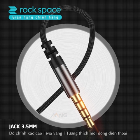 Tai nghe nhét tai có dây có mic Rockspace Obsidian chân cắm 3.5 có mic nghe gọi hàng chính hãng bảo hành 1 năm
