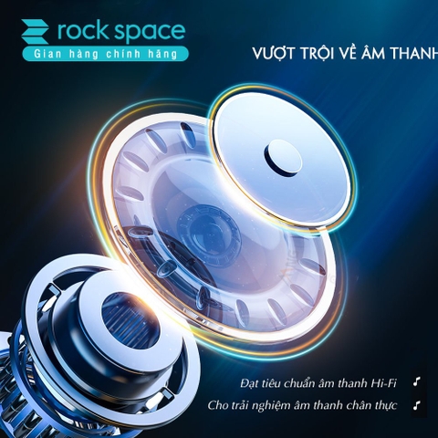 Tai nghe nhét tai có dây có mic Rockspace Obsidian chân cắm 3.5 có mic nghe gọi hàng chính hãng bảo hành 1 năm