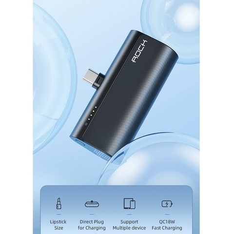 Pin sạc dự phòng Rockspace P81 5000mAh tích hợp chân cắm typeC sạc nhanh PD QC 20W - Hàng chính hãng bảo hành 12 tháng