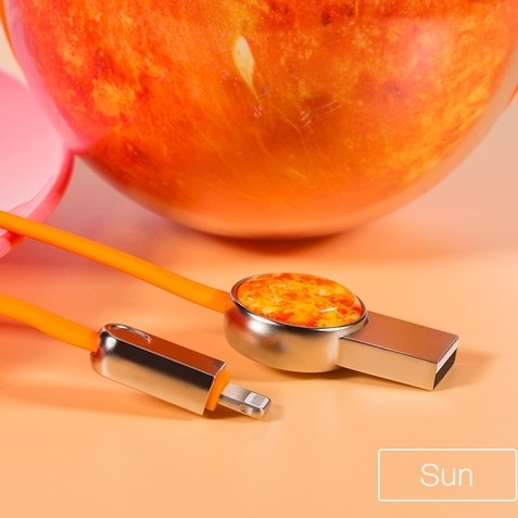 Dây cáp sạc nhanh iPhone Rockspace Hệ mặt trời Orb Series, sản phẩm chính hãng bảo hành 12 tháng 1 đổi 1.