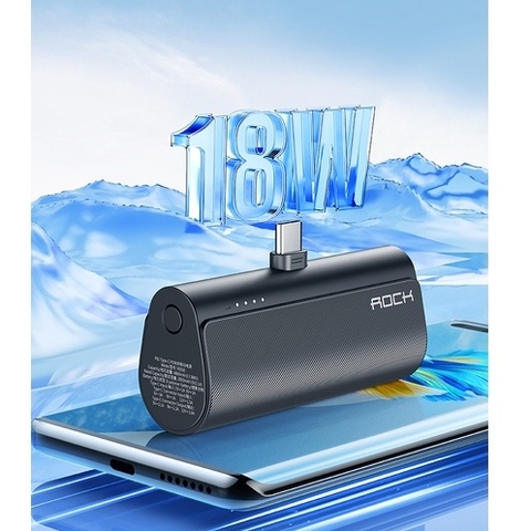 Pin sạc dự phòng Rockspace P81 5000mAh tích hợp chân cắm typeC sạc nhanh PD QC 20W - Hàng chính hãng bảo hành 12 tháng