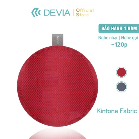 Loa Bluetooth Mini Không Dây DEVIA Kinton fabric có micro nghe nhạc gọi điện 120 phút BH 1 năm